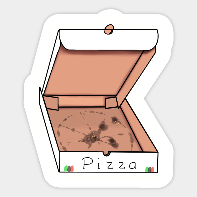 Pizza box Pizza Sticker TeePublic